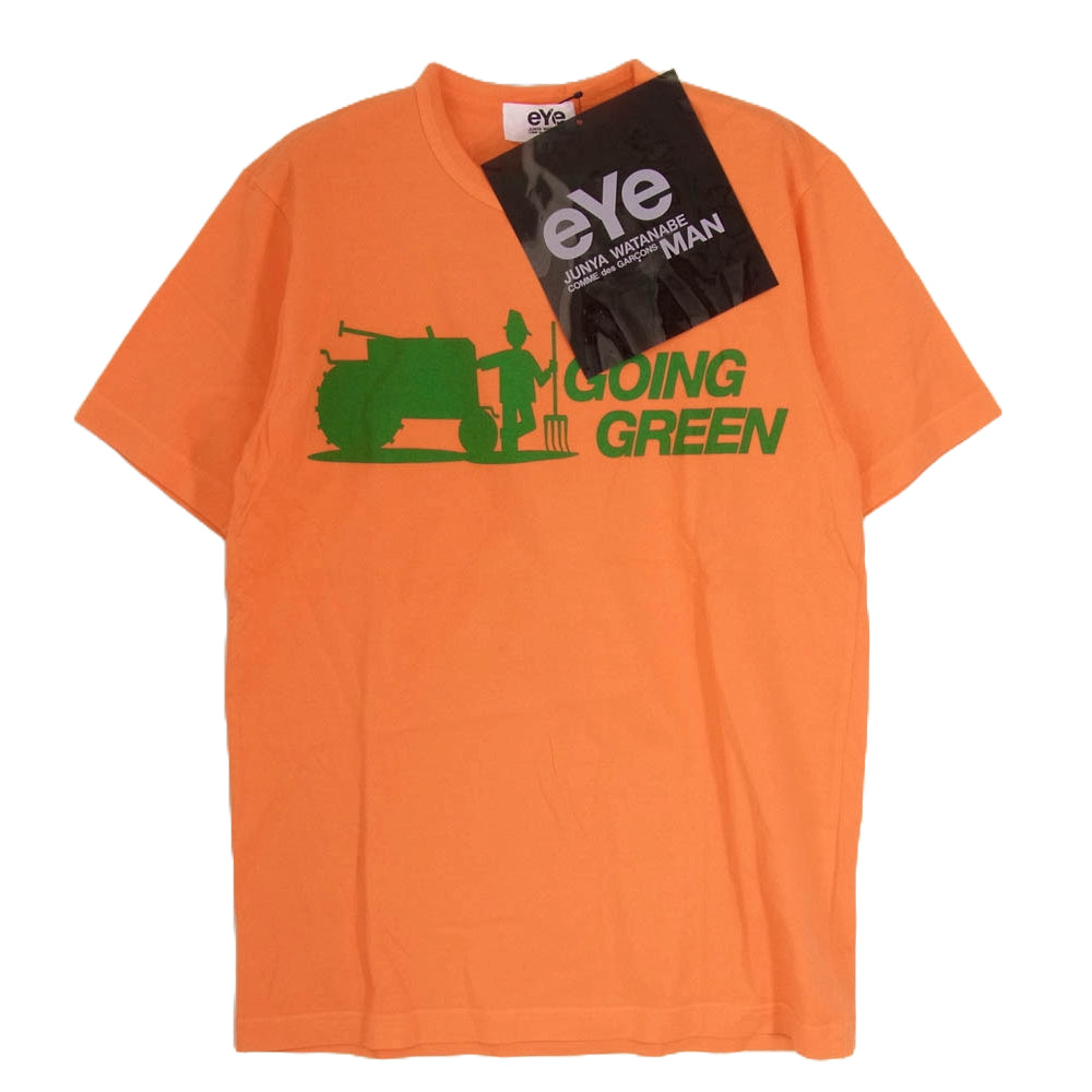 アイジュンヤワタナベマン AD2011 WI-T906 GOING GREEN プリント 半袖 Tシャツ オレンジ系 S【美品】【中古】