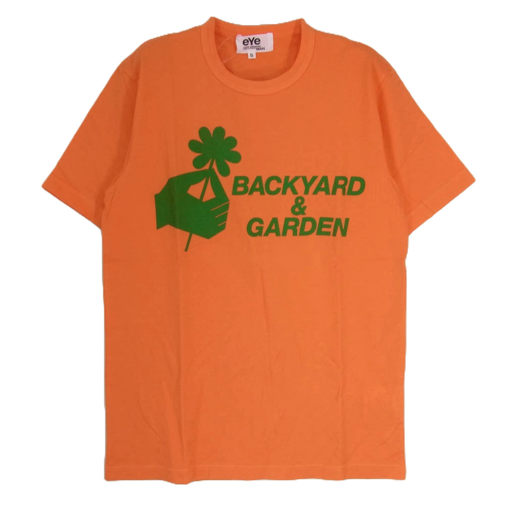 アイジュンヤワタナベマン AD2011 WI-T907 BACKYARD GARDEN プリント 半袖 Tシャツ オレンジ系 S【中古】
