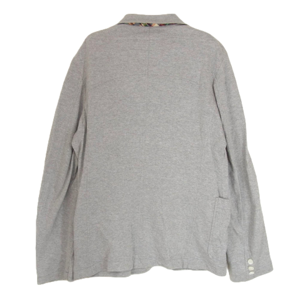 COMME des GARCONS HOMME コムデギャルソンオム HC-J133 AD2008 裏地マドラスチェック コットン 3B テーラード ジャケット グレー系 M【中古】