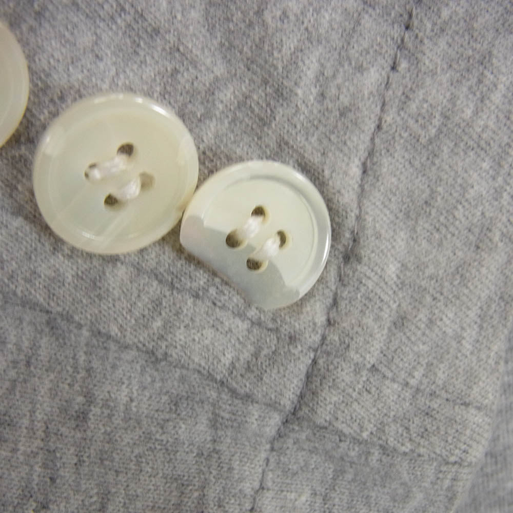 COMME des GARCONS HOMME コムデギャルソンオム HC-J133 AD2008 裏地マドラスチェック コットン 3B テーラード ジャケット グレー系 M【中古】