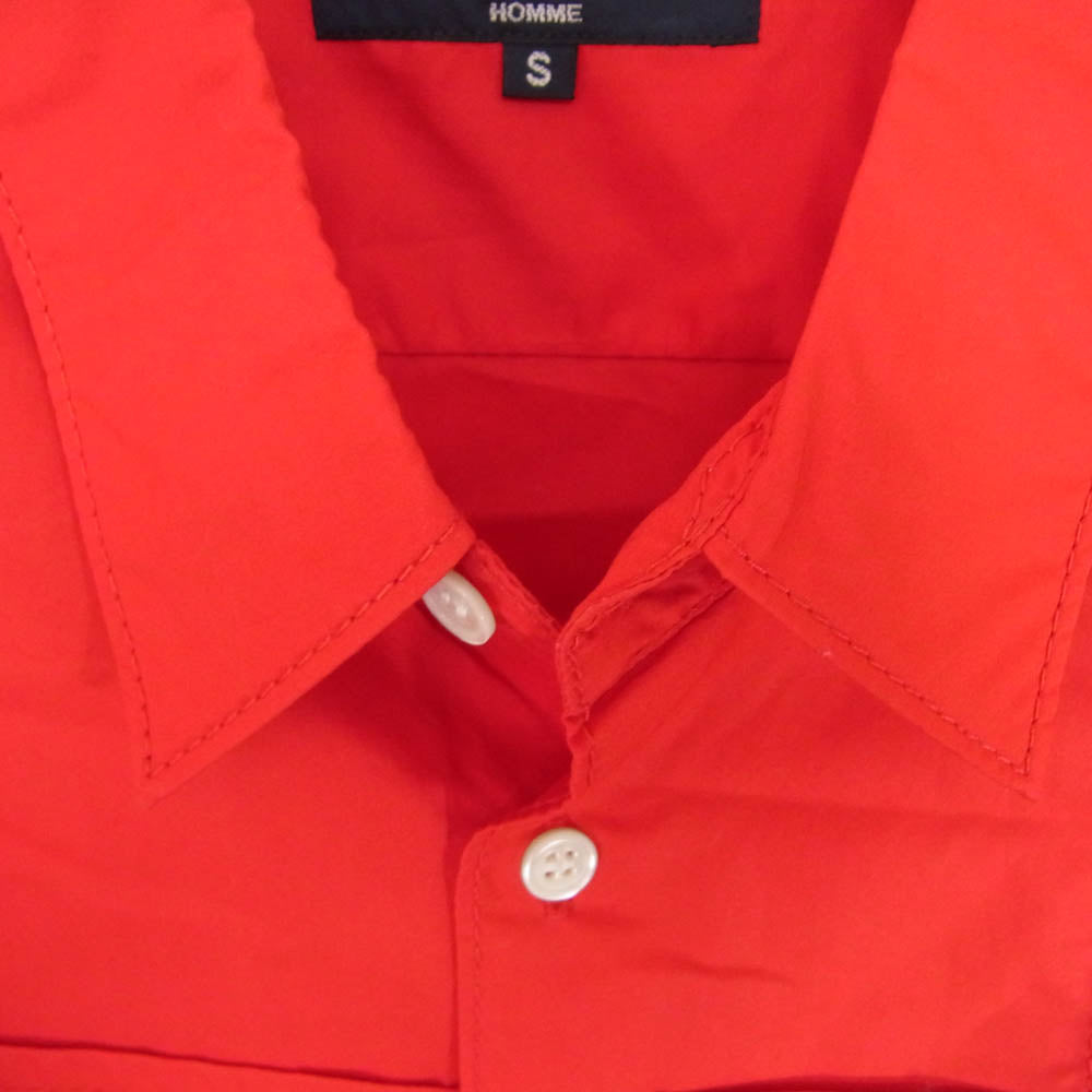 COMME des GARCONS HOMME コムデギャルソンオム AD2006 HR-B010 クレイジーパターン 長袖 シャツ レッド系 S【中古】
