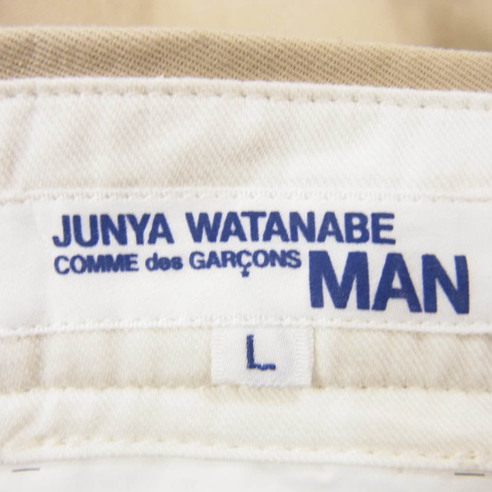 JUNYA WATANABE COMME des GARCONS MAN ジュンヤワタナベコムデギャルソンマン AD2002 WG-P025 ストレート チノ パンツ ベージュ系 L【中古】