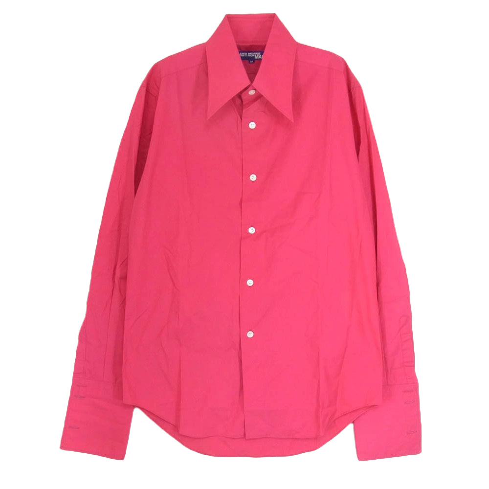 JUNYA WATANABE COMME des GARCONS MAN ジュンヤワタナベコムデギャルソンマン AD2004 WN-8035 襟芯入り ダブルカフス 長袖 シャツ ピンク系 M【中古】