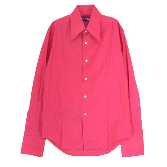 JUNYA WATANABE COMME des GARCONS MAN ジュンヤワタナベコムデギャルソンマン AD2004 WN-8035 襟芯入り ダブルカフス 長袖 シャツ ピンク系 M【中古】