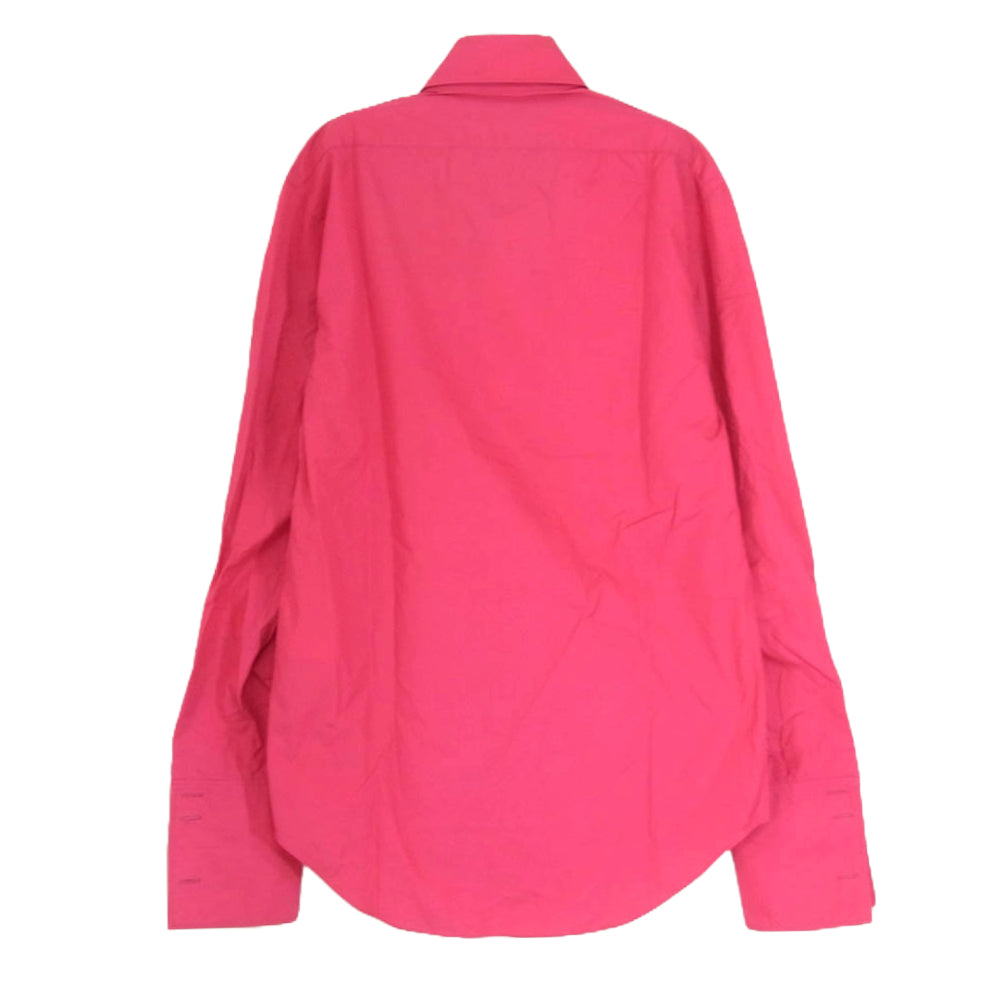 JUNYA WATANABE COMME des GARCONS MAN ジュンヤワタナベコムデギャルソンマン AD2004 WN-8035 襟芯入り ダブルカフス 長袖 シャツ ピンク系 M【中古】