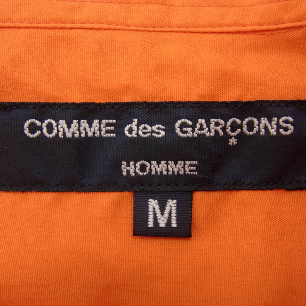 COMME des GARCONS HOMME コムデギャルソンオム AD2005 HP-B009 カラー切替 長袖 シャツ オレンジ系 M【中古】