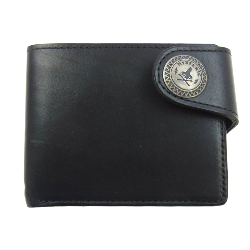 HYSTERIC GLAMOUR ヒステリックグラマー 二つ折り レザー ウォレット 財布 ブラック系【中古】