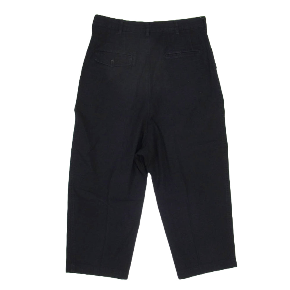 COMME des GARCONS HOMME コムデギャルソンオム AD2018 HC-P001 1 タックコットン テーパード パンツ ネイビー系 M【中古】