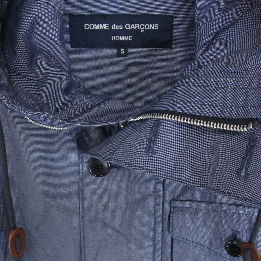 COMME des GARCONS HOMME コムデギャルソンオム HG-J047 AD2010 紺タグ 綿マウンテン パーカー ジャケット ブルー系 S【美品】【中古】