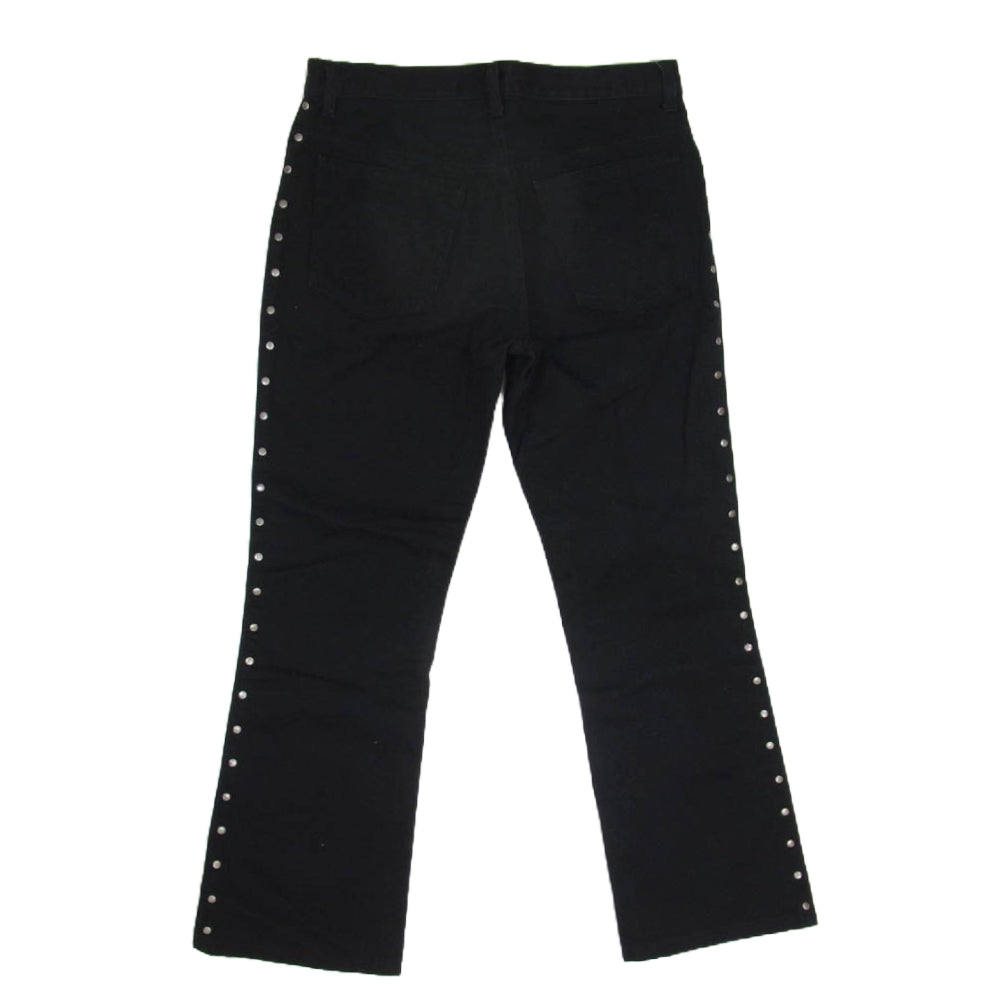 JUNYA WATANABE COMME des GARCONS MAN ジュンヤワタナベコムデギャルソンマン AD2002 WI-P018 サイド スタッズ ストレート デニム パンツ ブラック系 L【中古】
