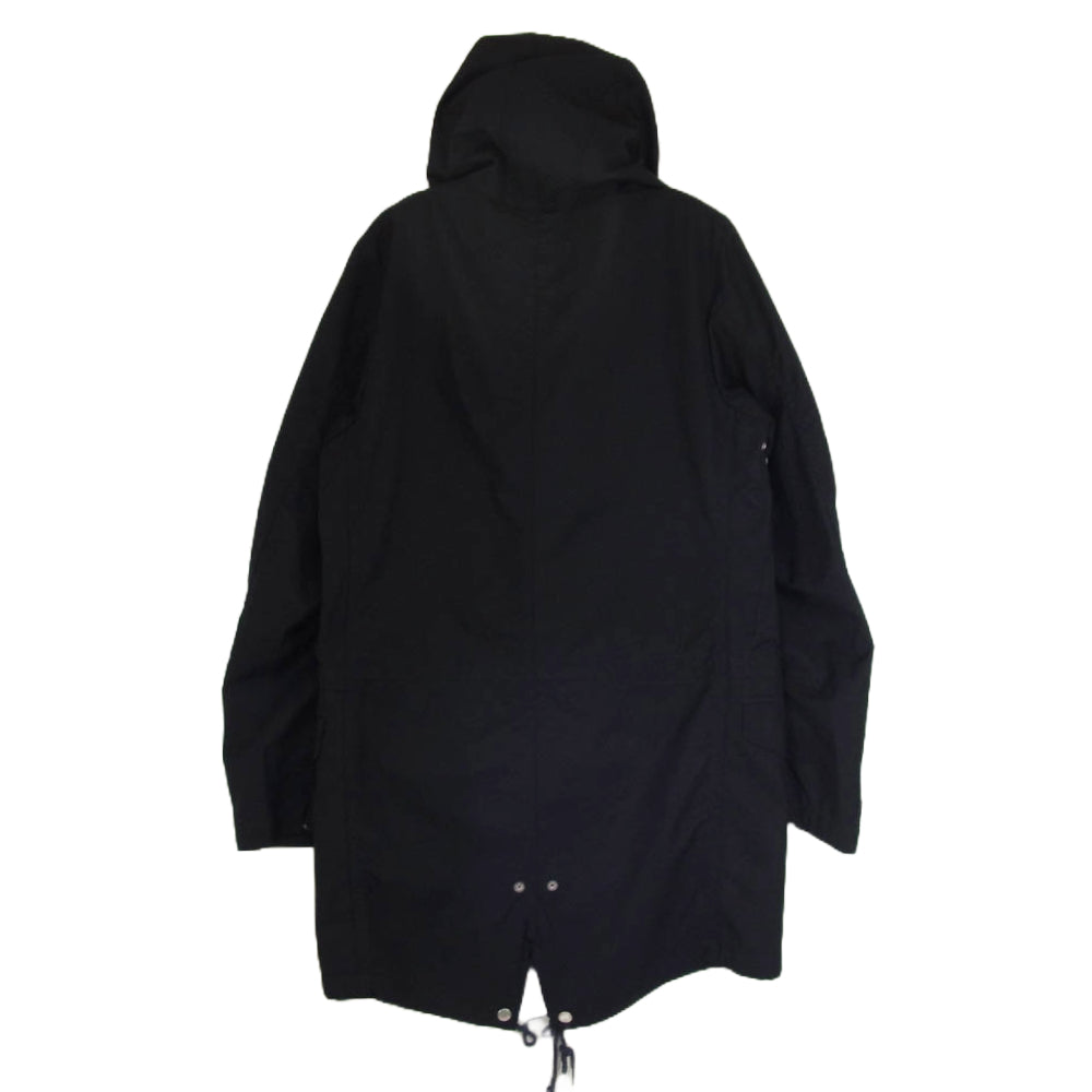 COMME des GARCONS HOMME コムデギャルソンオム HF-C011 AD2010 ラミネートウール フィッシュテールパーカー モッズコート ブラック系 S【中古】