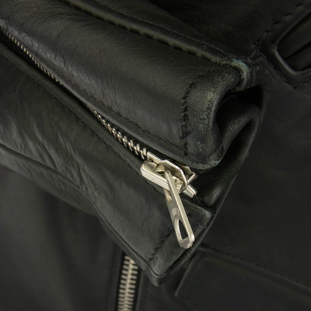 schott ショット 7265 × mastermind マスターマインド ダブル ライダース ジャケット ブラック系 34【中古】