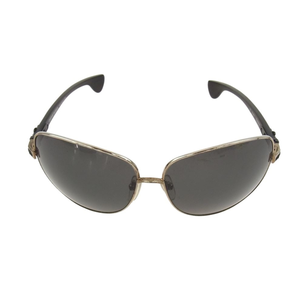 CHROME HEARTS クロムハーツ（原本無） TWINKIE ウッドテンプル サングラス アイウェア フレーム：ブラウン系、シルバー系　レンズ：ブラック系【中古】