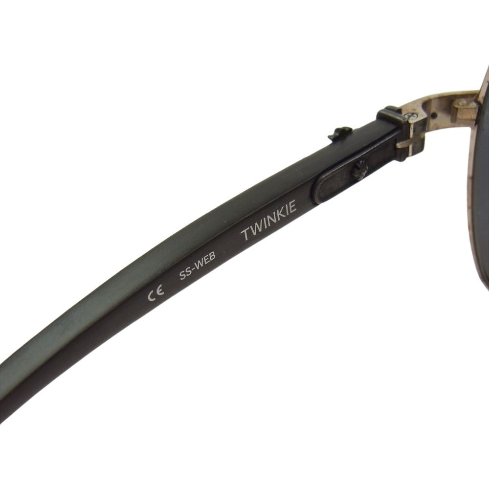 CHROME HEARTS クロムハーツ（原本無） TWINKIE ウッドテンプル サングラス アイウェア フレーム：ブラウン系、シルバー系　レンズ：ブラック系【中古】