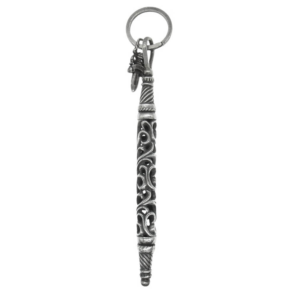 CHROME HEARTS クロムハーツ（原本無） LARGE ROLLER ラージ ローラー ダガー チャーム キーリング キーホルダー シルバー系【中古】