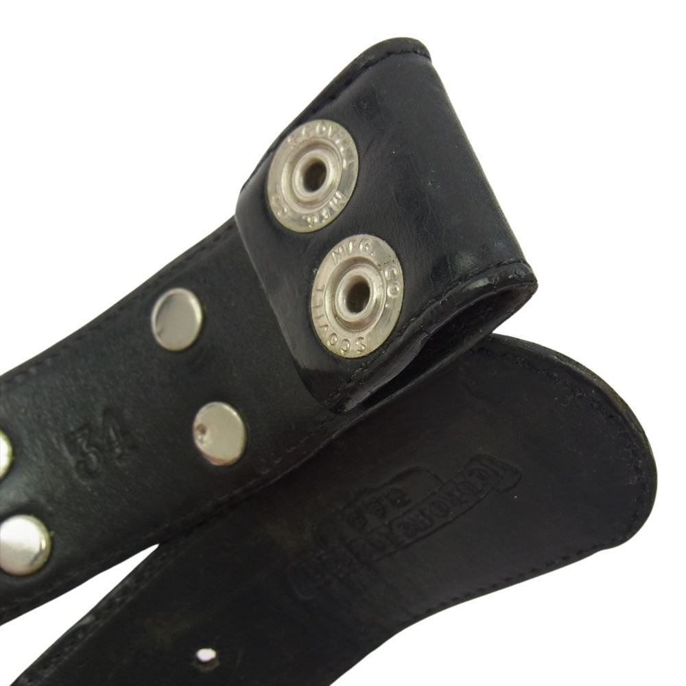 CHROME HEARTS クロムハーツ（原本無） STRAP No5 DGGR #5ダガーローデット レザーベルト ブラック系 シルバー系【中古】