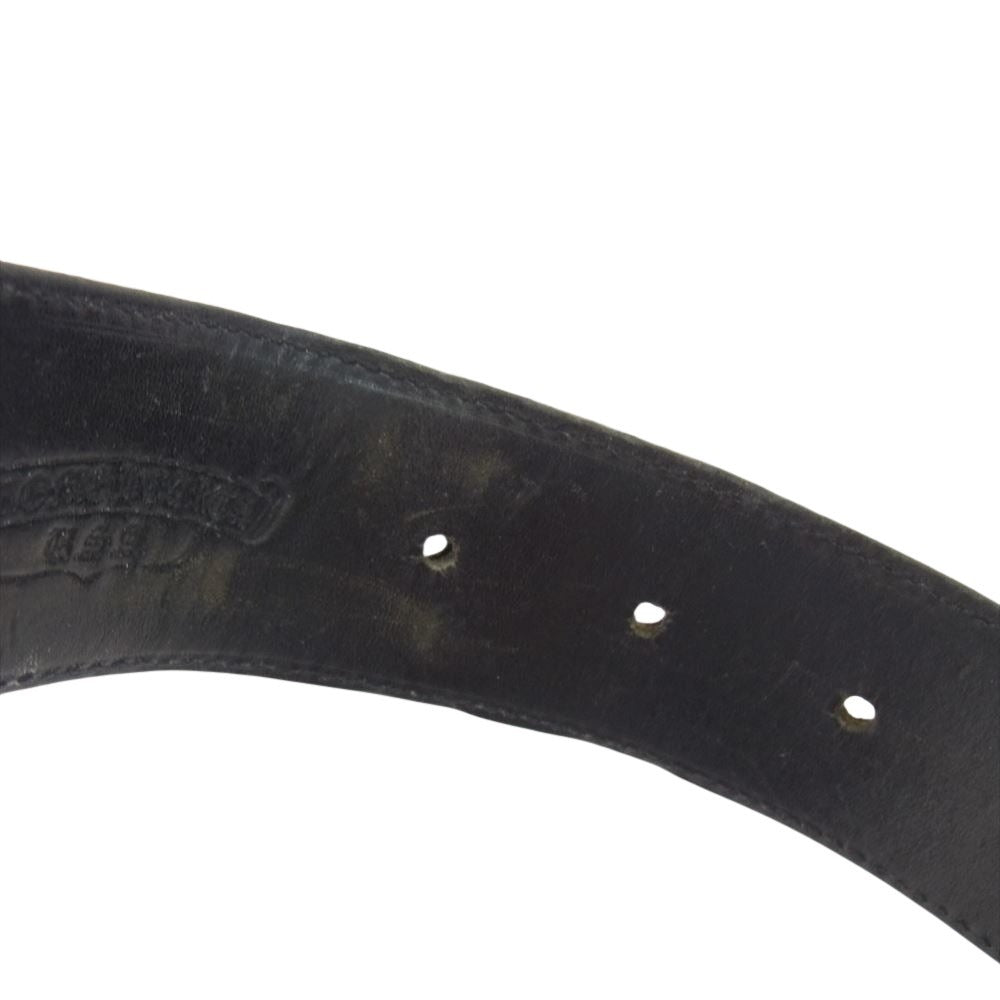 CHROME HEARTS クロムハーツ（原本無） STRAP No5 DGGR #5ダガーローデット レザーベルト ブラック系 シルバー系【中古】