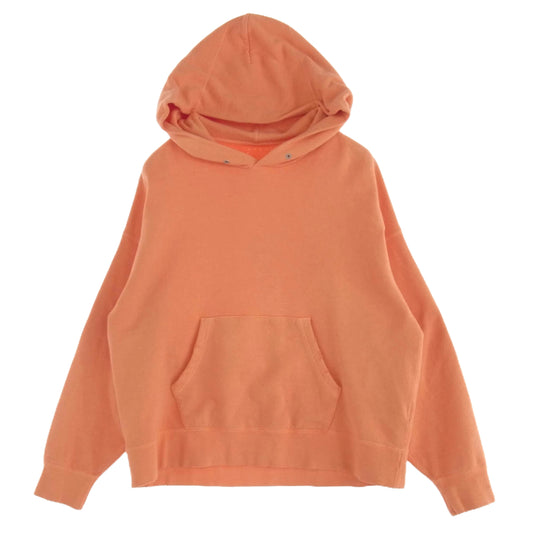 VISVIM ビズビム 22SS 0122105010011 AMPLUS SB HOODIE P.O. U.D. アンプラス ダメージ加工 スウェット パーカー オレンジ系 2【中古】