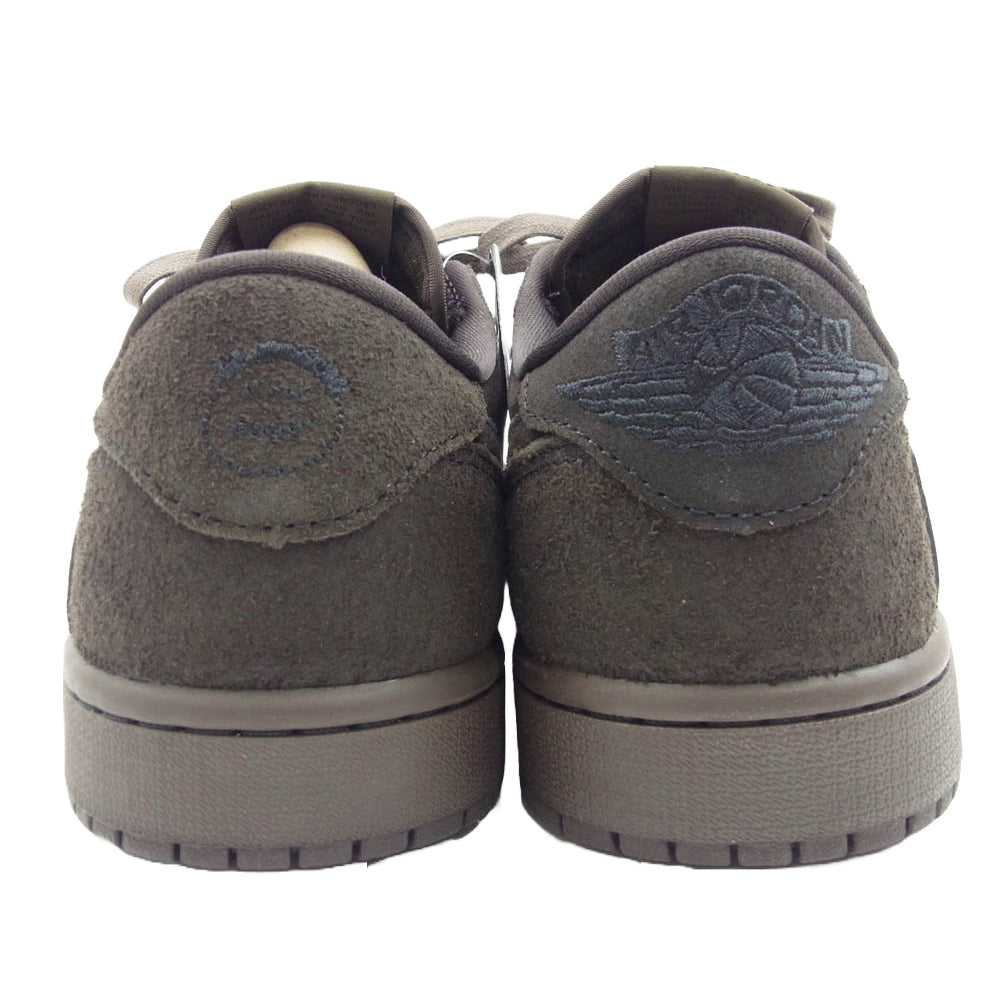 NIKE ナイキ DM7866-202 フェイクバスター鑑定済× Travis Scott Air Jordan 1 Low OG SP Velvet Brown and Dark Mocha トラヴィススコット エアジョーダン1 ロー OG SP スニーカー ブラウン系 27cm【新古品】【未使用】【中古】