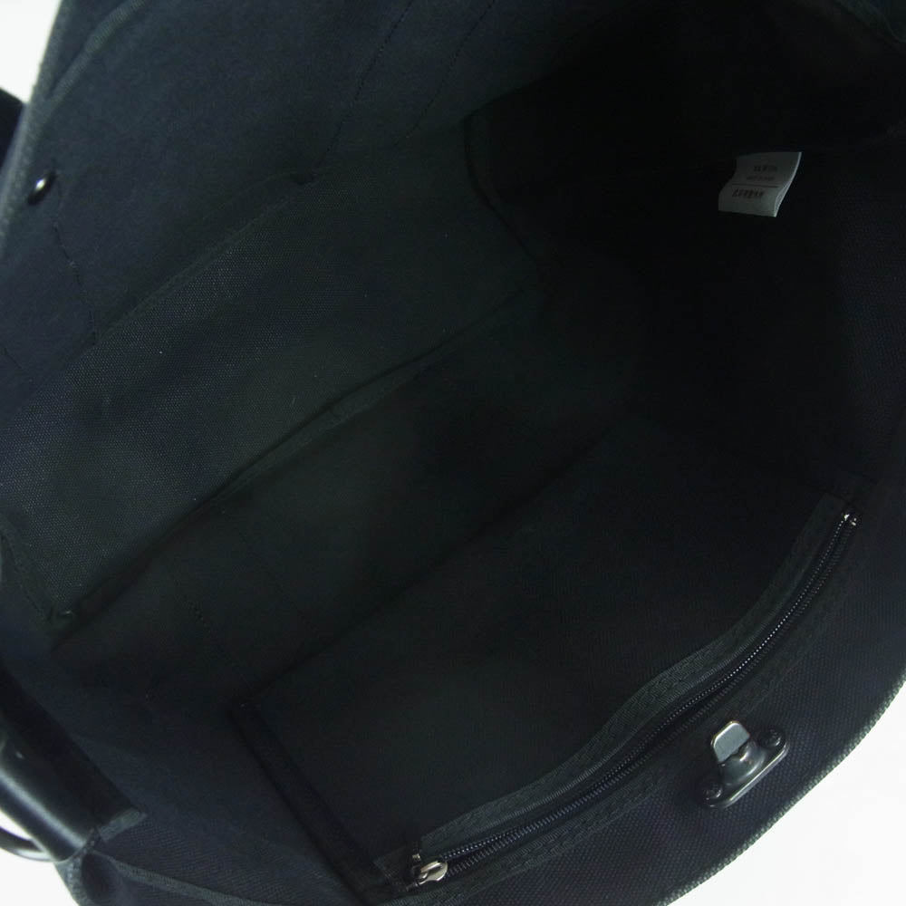 犬印鞄帆布 ショルダー ストラップ付き 純綿 ６号帆布 キャンバス トート バッグ 日本製 ブラック系【中古】