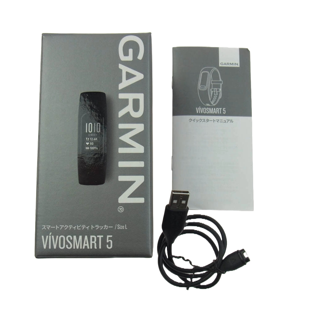 ガーミン vivosmart 5 ヴィヴォスマート スマートウォッチ 腕時計 ブラック系【中古】