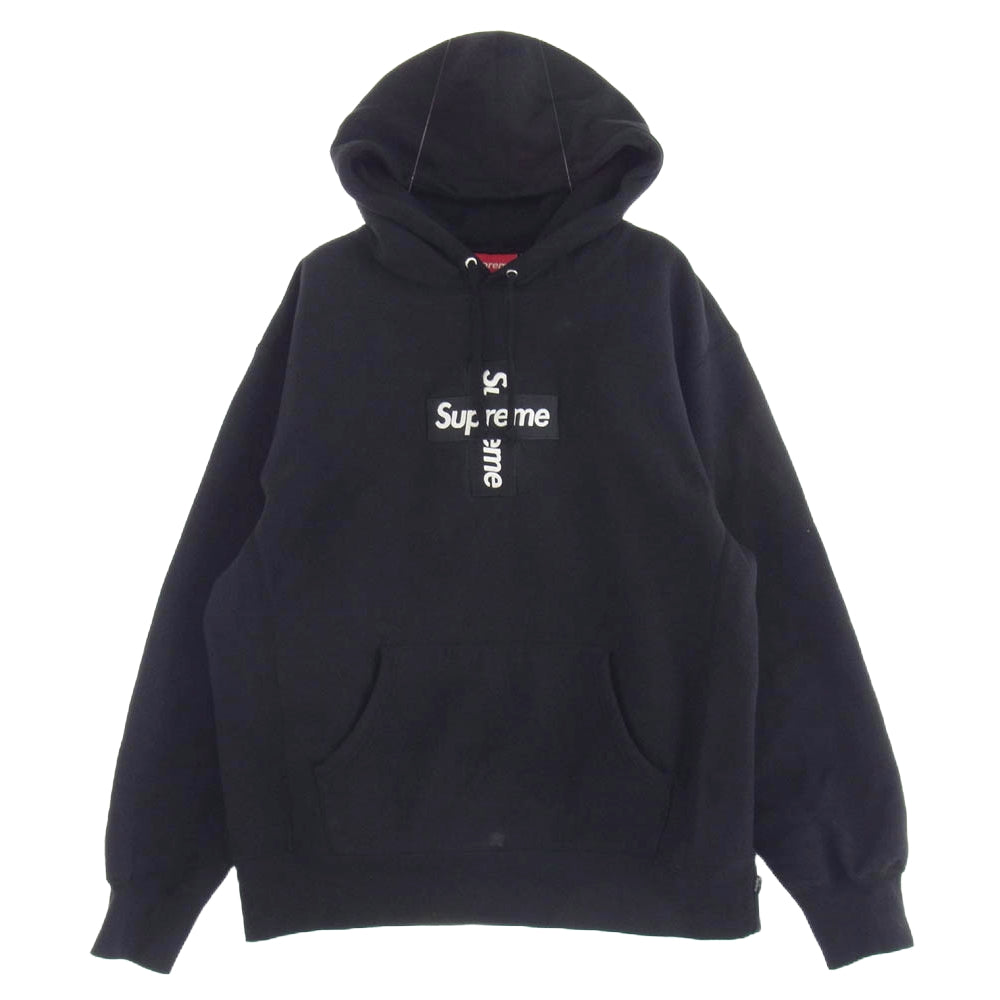 Supreme シュプリーム 20AW Cross Box Logo Hooded Sweatshirt クロス ボックス ロゴ フーデッド スウェット シャツ パーカー ブラック系 M【中古】