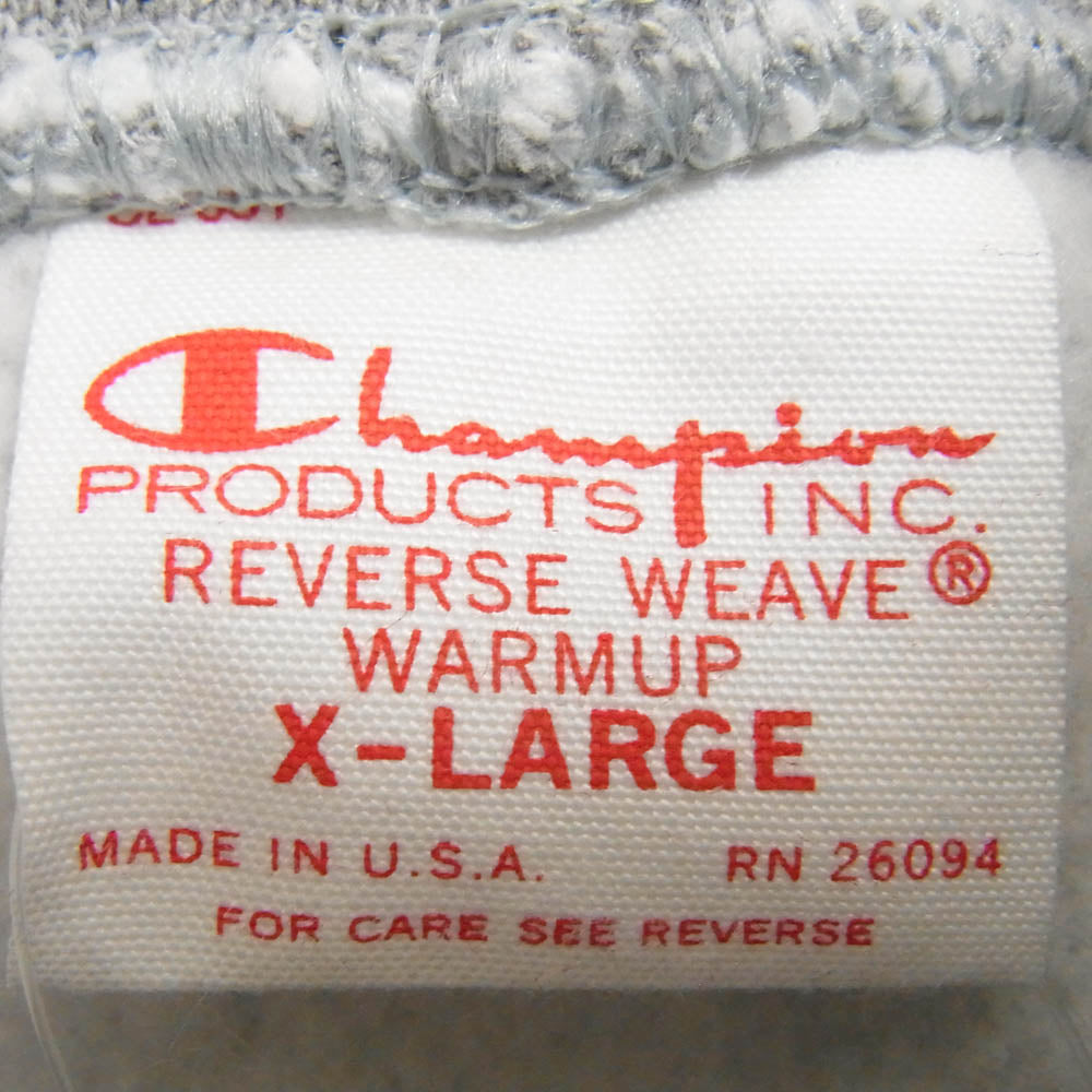 Champion チャンピオン C5-U101 USA製 赤タグ 復刻 RW PULLOVER HOODED SWEATSHIRT リバースウィーブ スウェット パーカー グレー系 XL【中古】