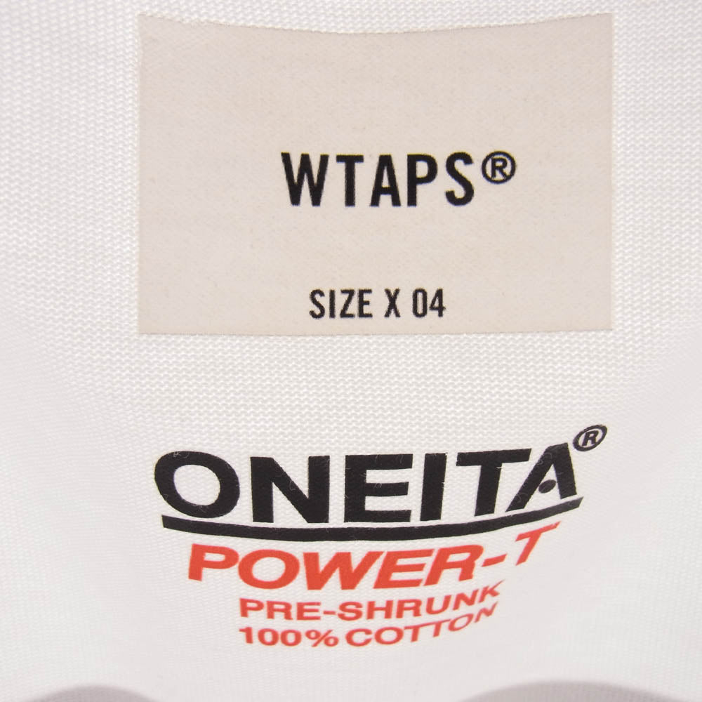 WTAPS ダブルタップス 22AW 22217OND-CSM02 POWER-T / LS / ONEITA バックプリント 長袖 クルーネック ロングスリーブ Tシャツ ホワイト系 SIZE X04【中古】