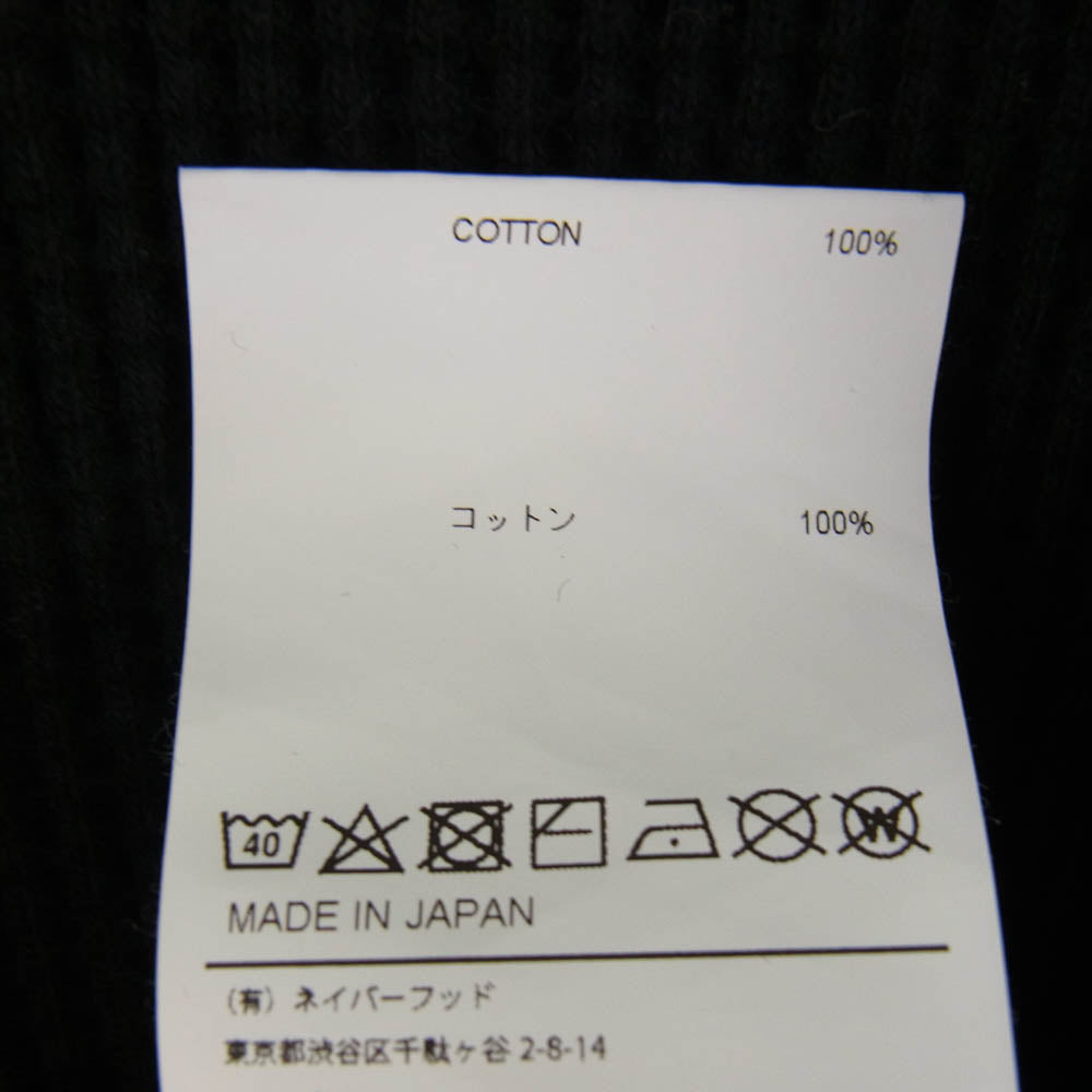 WTAPS ダブルタップス 222ATDT-CSM15 Waffle LS Cotton. Loose. Sign Navy ワッフル  LS  コットン ルーズ サイン ニット ブラック ブラック系 SIZE X03【美品】【中古】