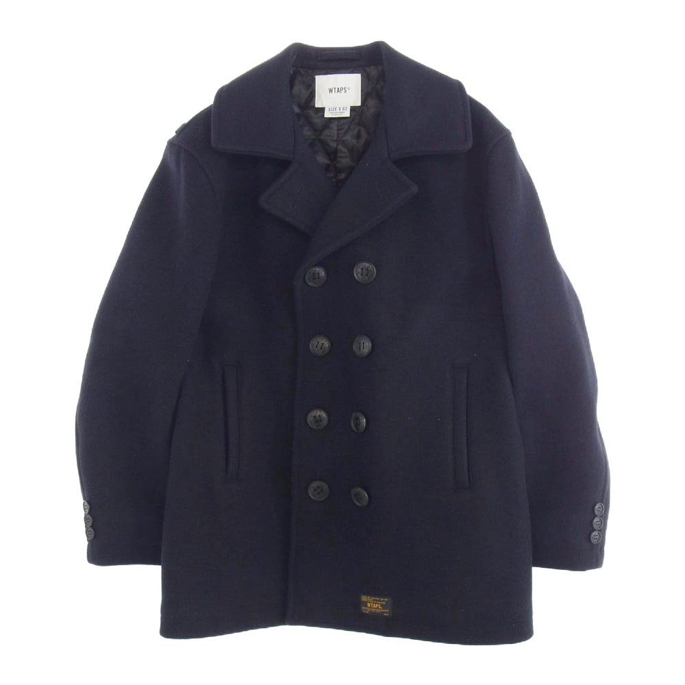 WTAPS ダブルタップス 172GWDT-JKM05 BLACKWATCH COAT ブラックウォッチ P コート ネイビー系 02【極上美品】【中古】
