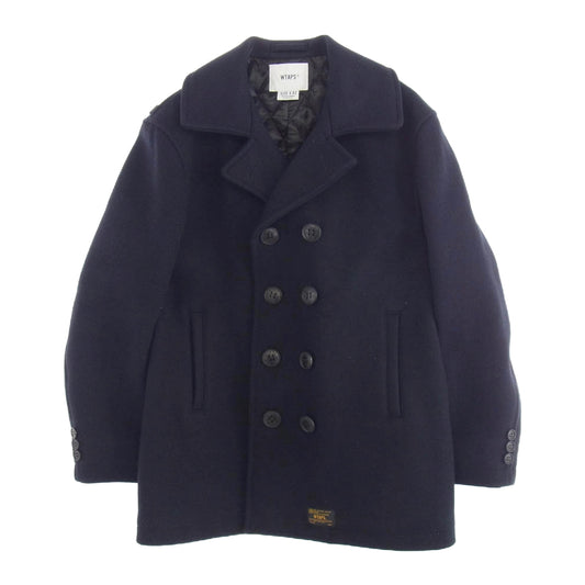 WTAPS ダブルタップス 172GWDT-JKM05 BLACKWATCH COAT ブラックウォッチ P コート ネイビー系 02【極上美品】【中古】