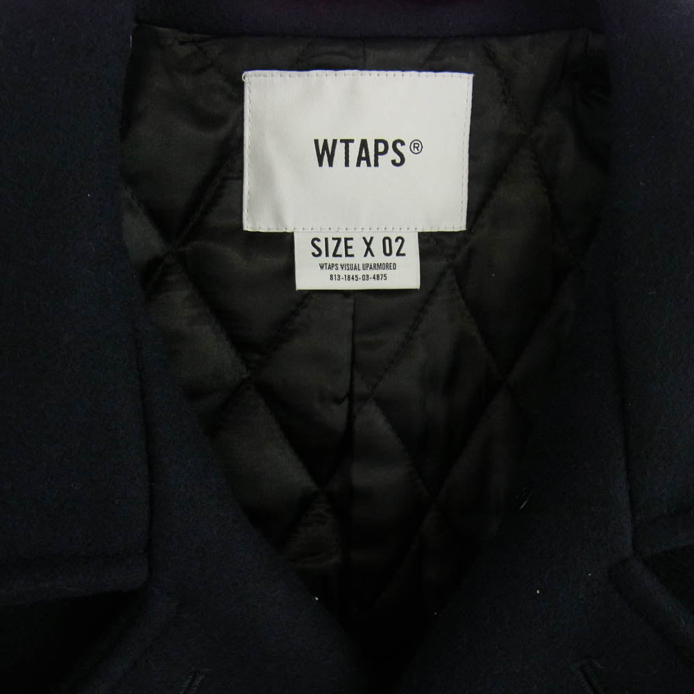 WTAPS ダブルタップス 172GWDT-JKM05 BLACKWATCH COAT ブラックウォッチ P コート ネイビー系 02【極上美品】【中古】