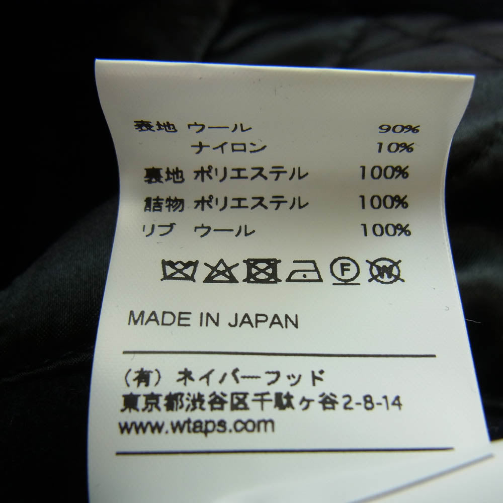 WTAPS ダブルタップス 172GWDT-JKM05 BLACKWATCH COAT ブラックウォッチ P コート ネイビー系 02【極上美品】【中古】