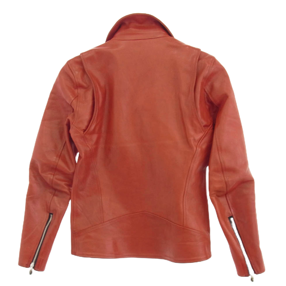 BACKBONE バックボーン BB15SS-LB100HK × haraKIRI ハラキリ ダブル レザー ライダース ジャケット レッド レッド系 S【中古】