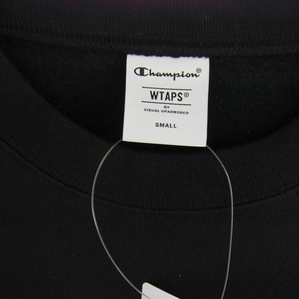 WTAPS ダブルタップス 24AW 242HBCHD-CSM03S ACADEMY CREW NECK CTPL. CHAMPION チャンピオン カレッジプリント クルーネック スウェット ブラック系 S【極上美品】【中古】