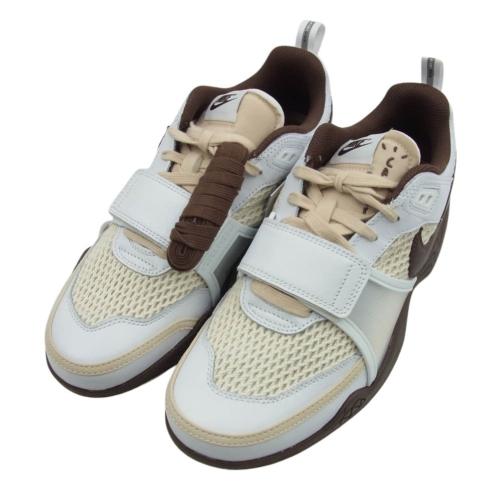 NIKE ナイキ HQ3073-100 × Travis Scott Zoom Field Jaxx White and Light Chocolate トラヴィススコット ズームフィールドジャックス スニーカー ホワイト系 ブラウン系 28cm【新古品】【未使用】【中古】