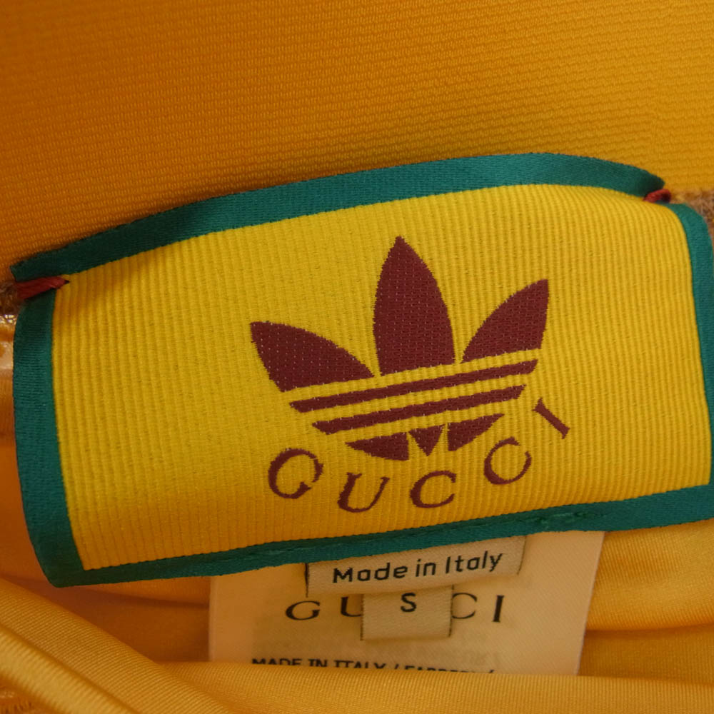 GUCCI グッチ 693446 × ADIDAS アディダス GG柄 チュール パンツ イエロー系 S【美品】【中古】