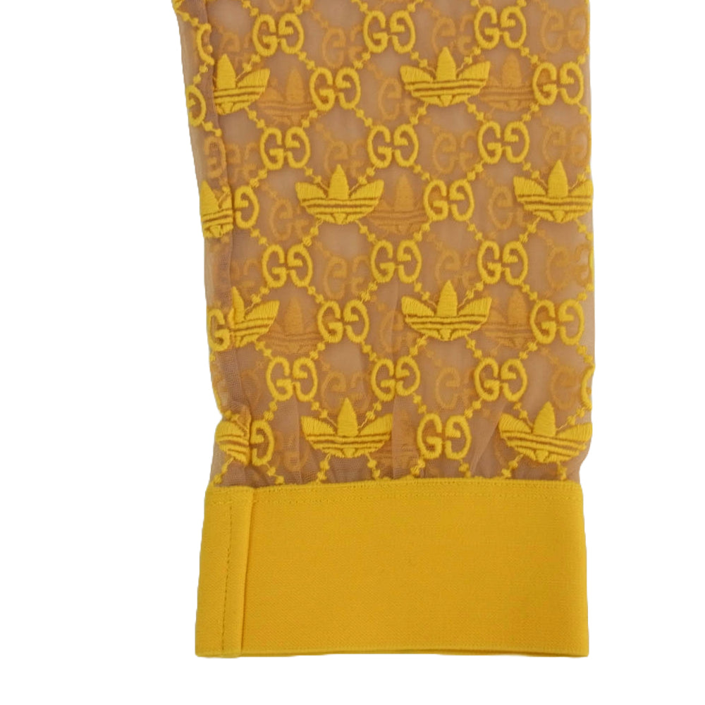 GUCCI グッチ 693446 × ADIDAS アディダス GG柄 チュール パンツ イエロー系 S【美品】【中古】