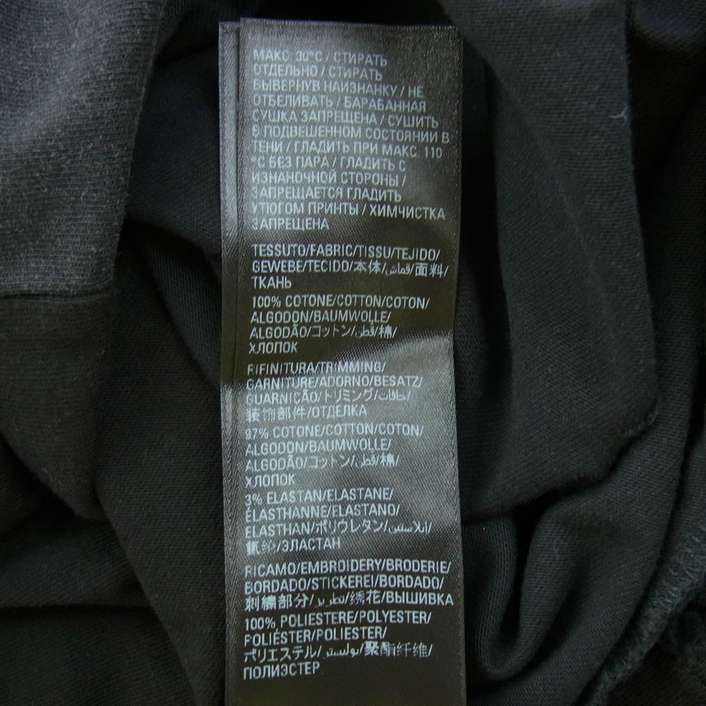 BALENCIAGA バレンシアガ 22ss 698811 Upside Down T-Shirt Oversized アップサイド ダウン ダメージ加工 リメイク Tシャツ ブラック系 1【極上美品】【中古】