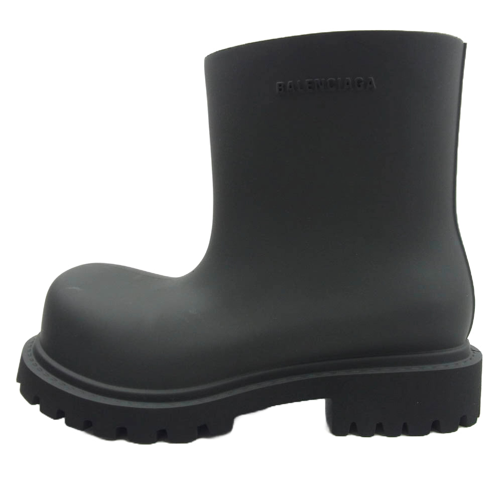 BALENCIAGA バレンシアガ 770589 Steroid Bootie ステロイド ブーツ ハイカット ラバー ブラック系 チャコール系 41【美品】【中古】