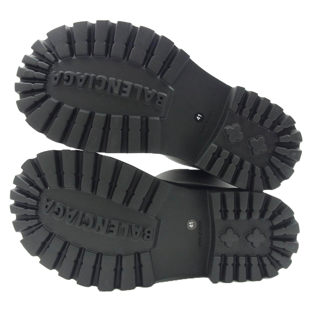 BALENCIAGA バレンシアガ 770589 Steroid Bootie ステロイド ブーツ ハイカット ラバー ブラック系 チャコール系 41【美品】【中古】