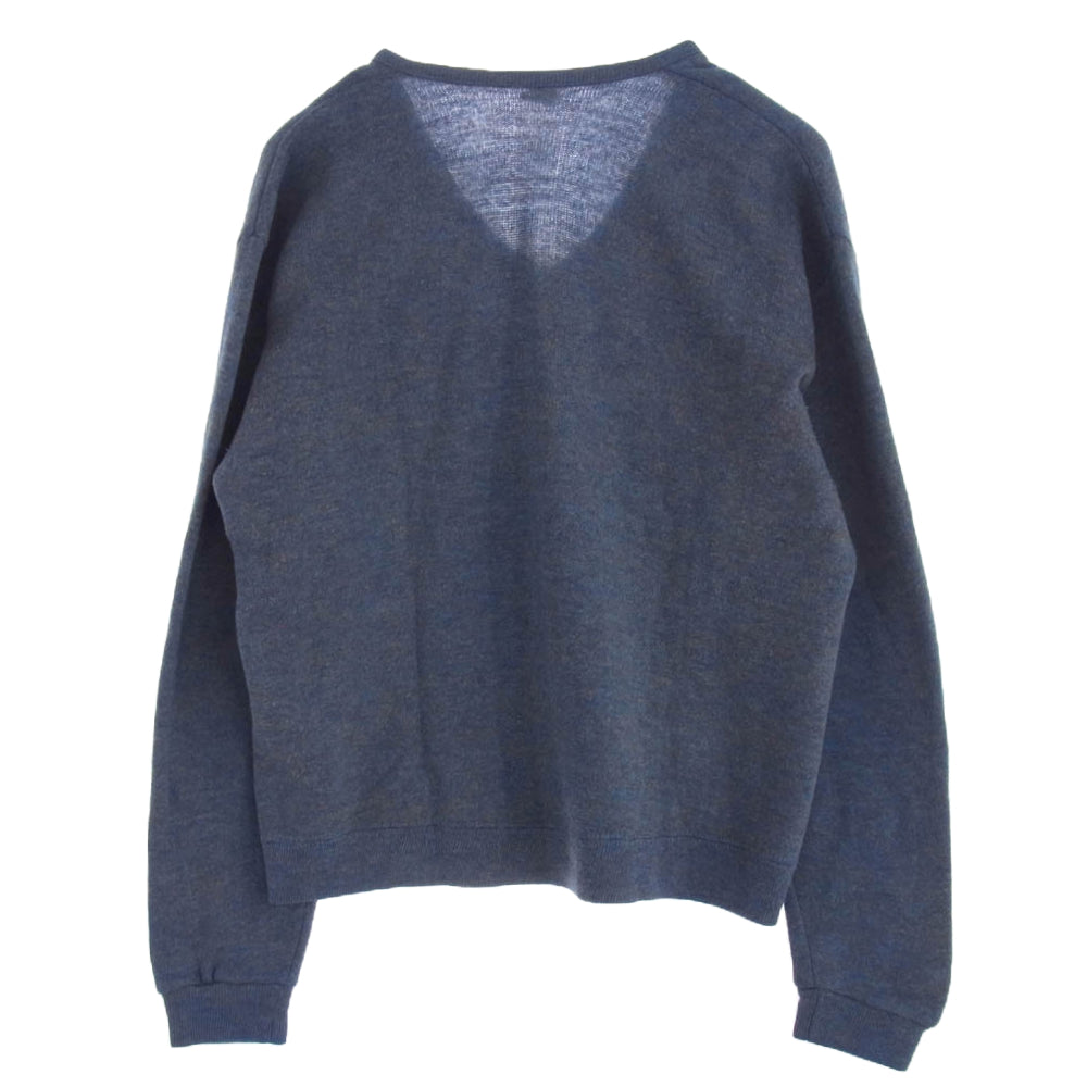 ヴィンテージ 60s 70s FSSC SPORTS WEAR Vネック ニット セーター ブルー系【中古】