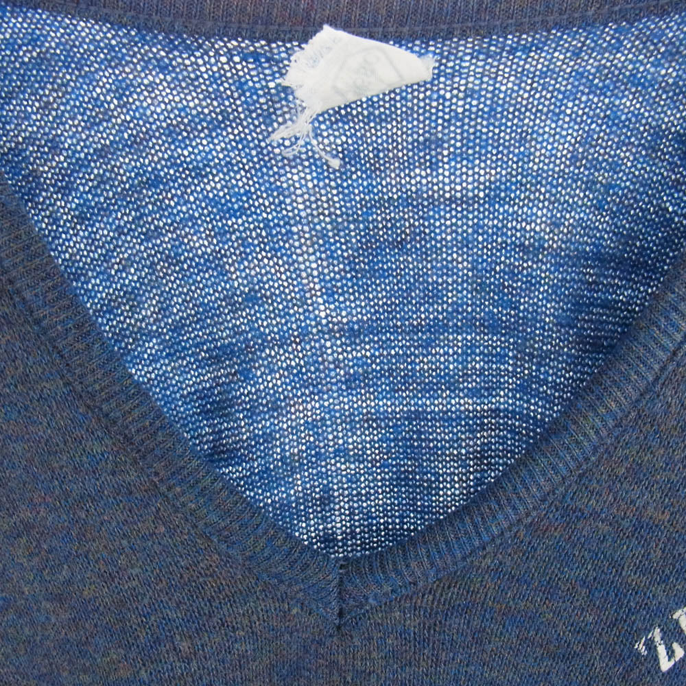 ヴィンテージ 60s 70s FSSC SPORTS WEAR Vネック ニット セーター ブルー系【中古】