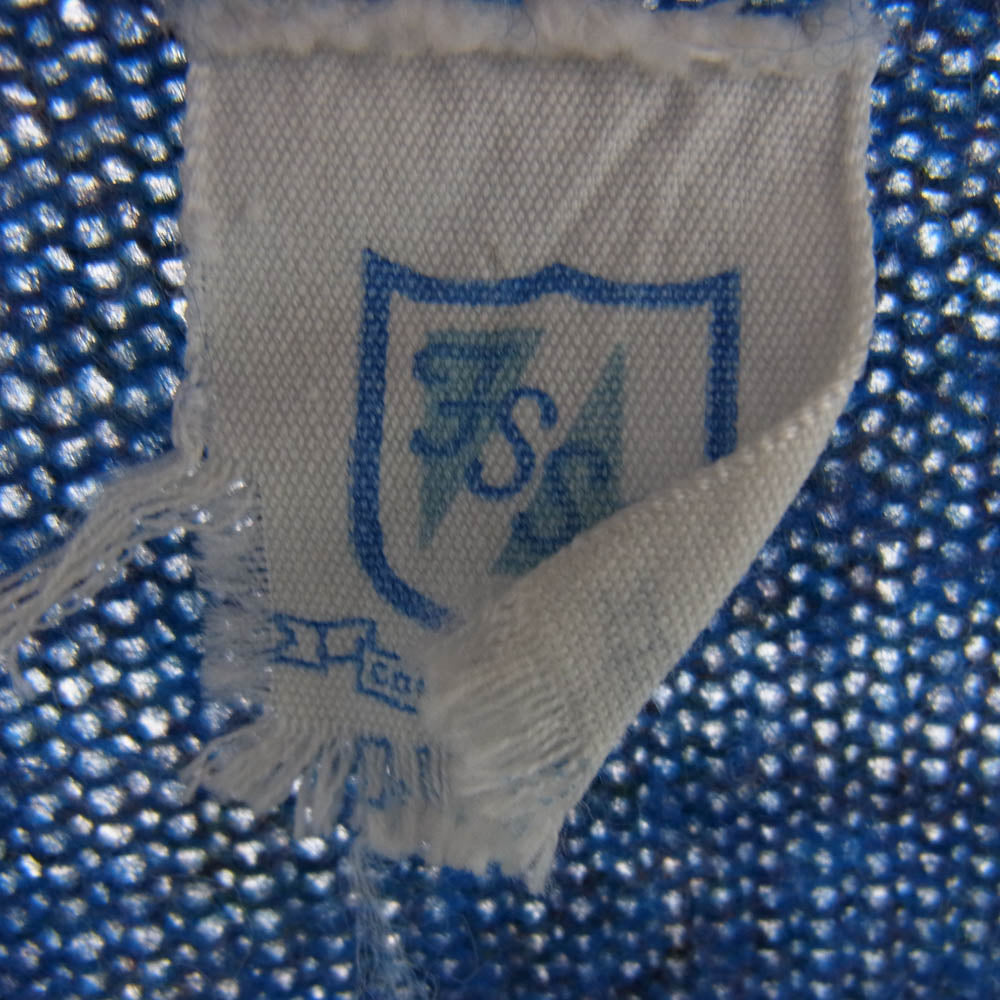 ヴィンテージ 60s 70s FSSC SPORTS WEAR Vネック ニット セーター ブルー系【中古】
