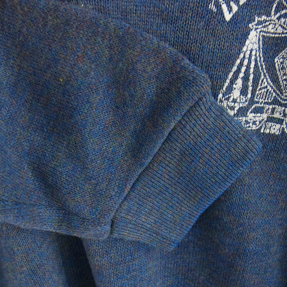ヴィンテージ 60s 70s FSSC SPORTS WEAR Vネック ニット セーター ブルー系【中古】