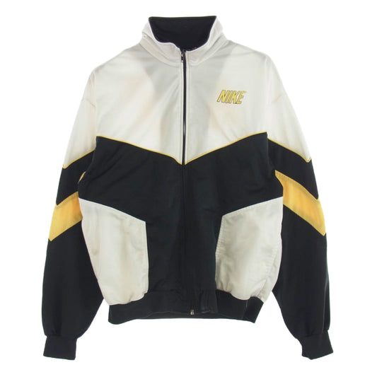 NIKE ナイキ 90s 銀タグ トラックジャケット ジャージトップ ホワイト系 ブラック系 L【中古】
