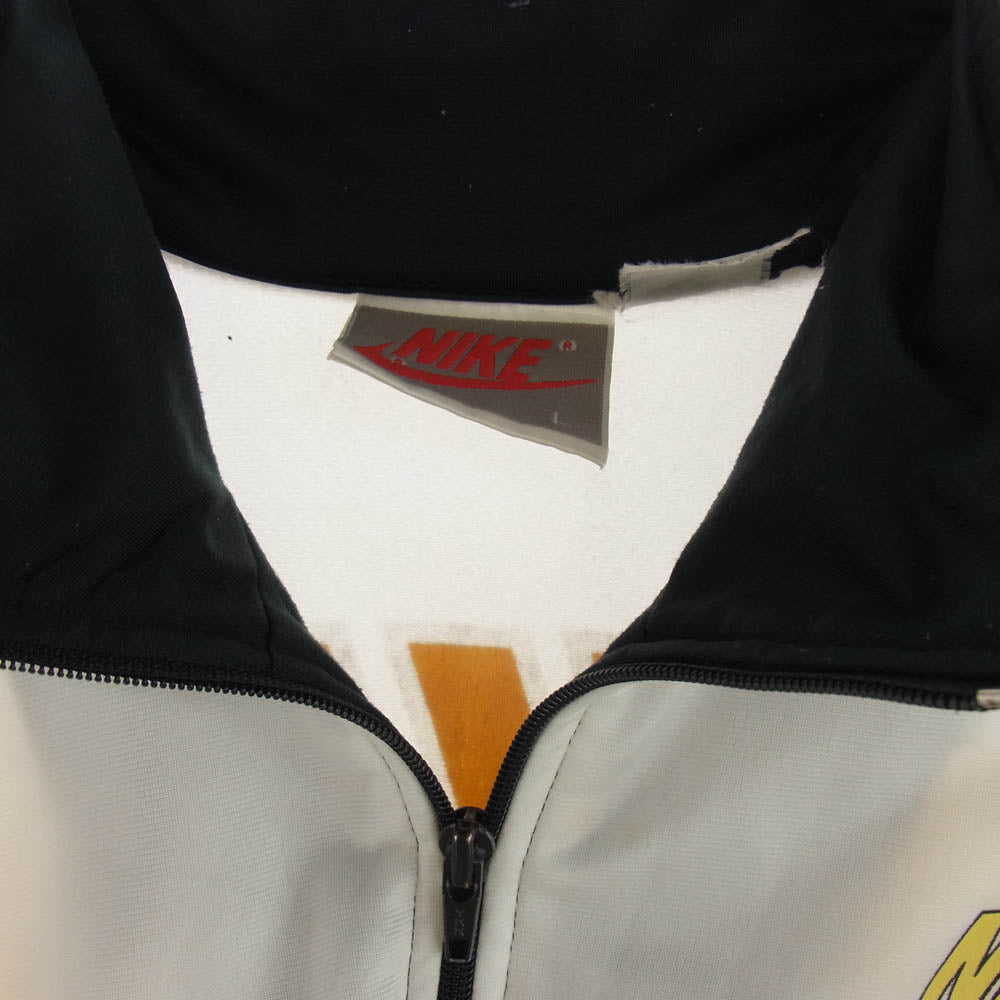 NIKE ナイキ 90s 銀タグ トラックジャケット ジャージトップ ホワイト系 ブラック系 L【中古】
