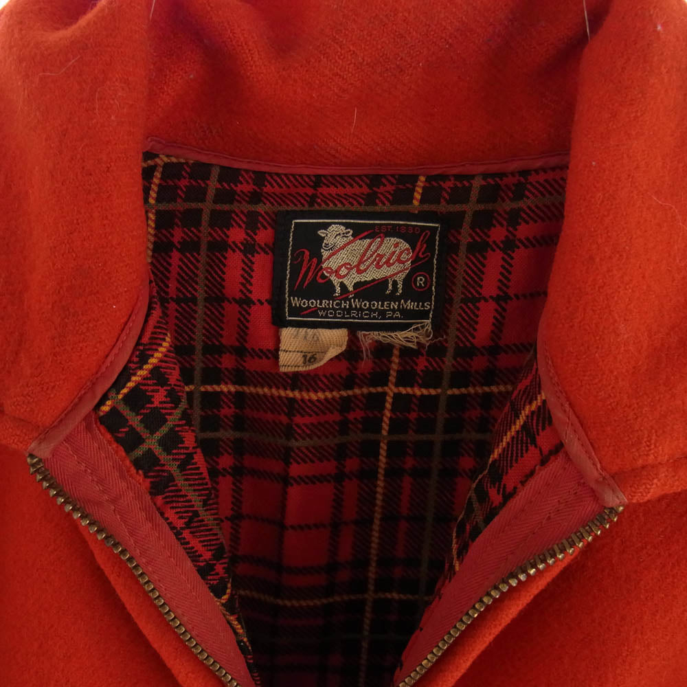 WOOLRICH ウールリッチ 50s VINTAGE ヴィンテージ ウール ジャケット レッド系 16【中古】