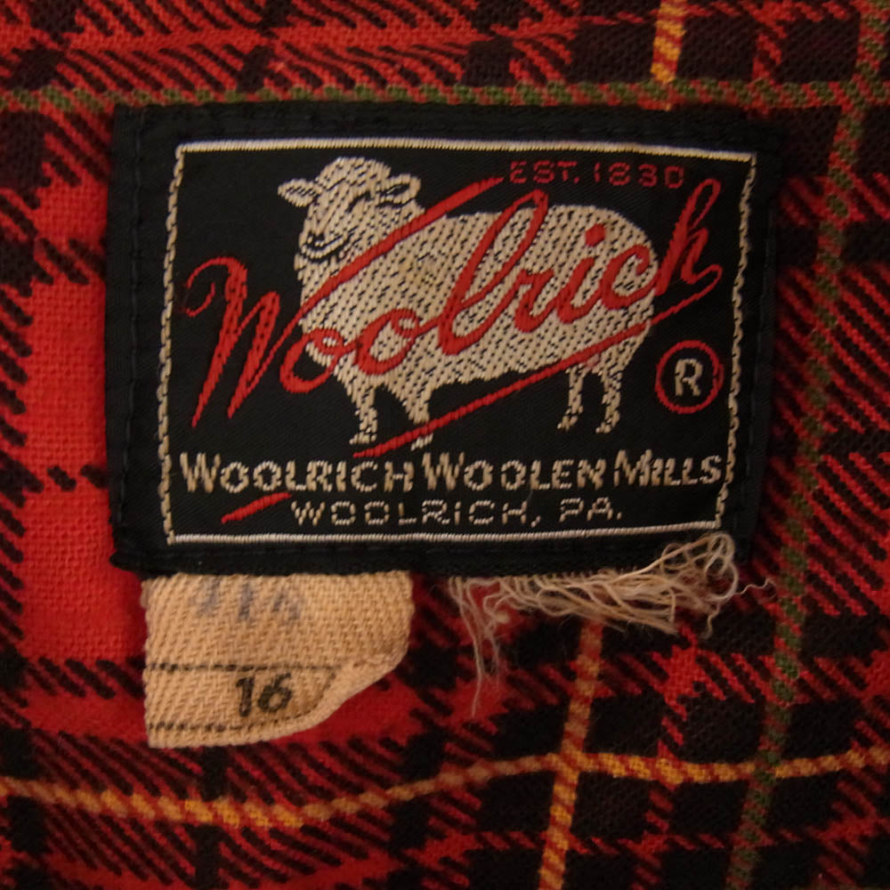 WOOLRICH ウールリッチ 50s VINTAGE ヴィンテージ ウール ジャケット レッド系 16【中古】
