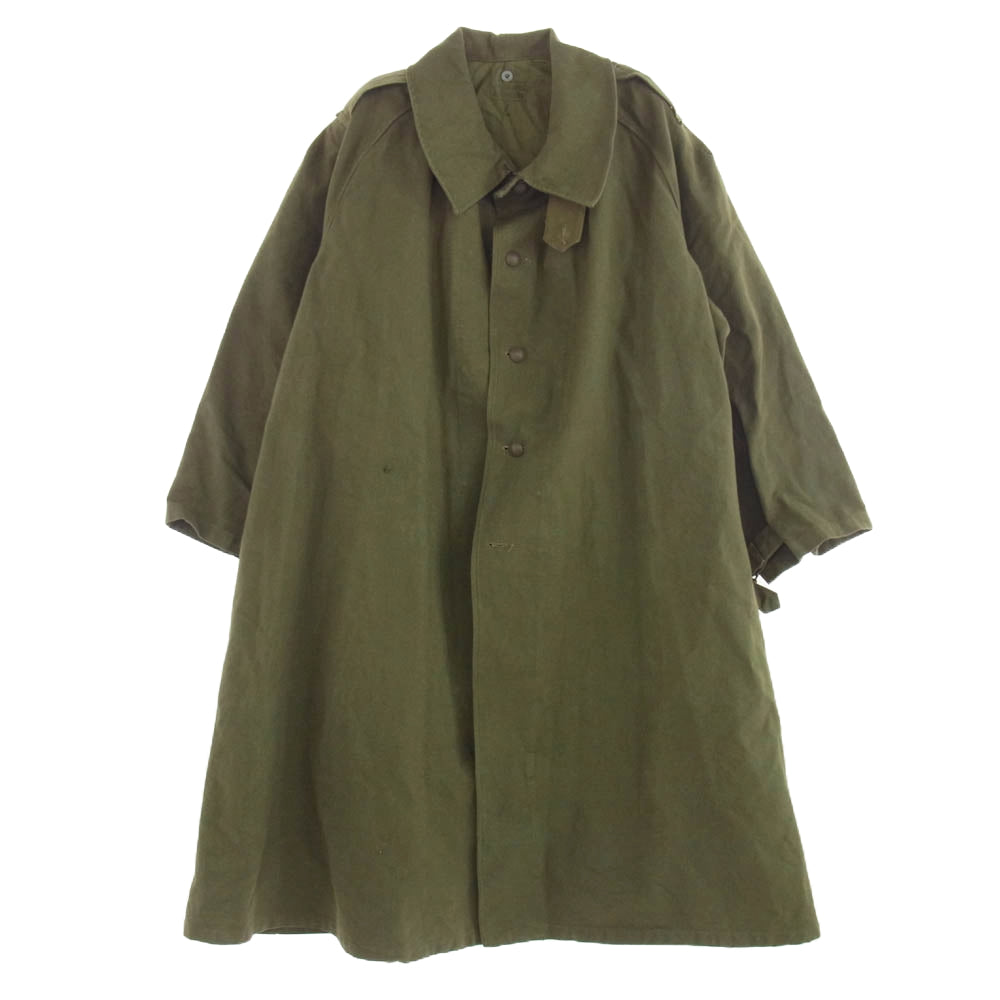 ヴィンテージ 50s FRENCH ARMY フランス軍  M-35 モーターサイクル コート モスグリーン系【中古】